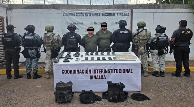 Detención de Ángel N y Milton N. Foto: Gabinete de Seguridad